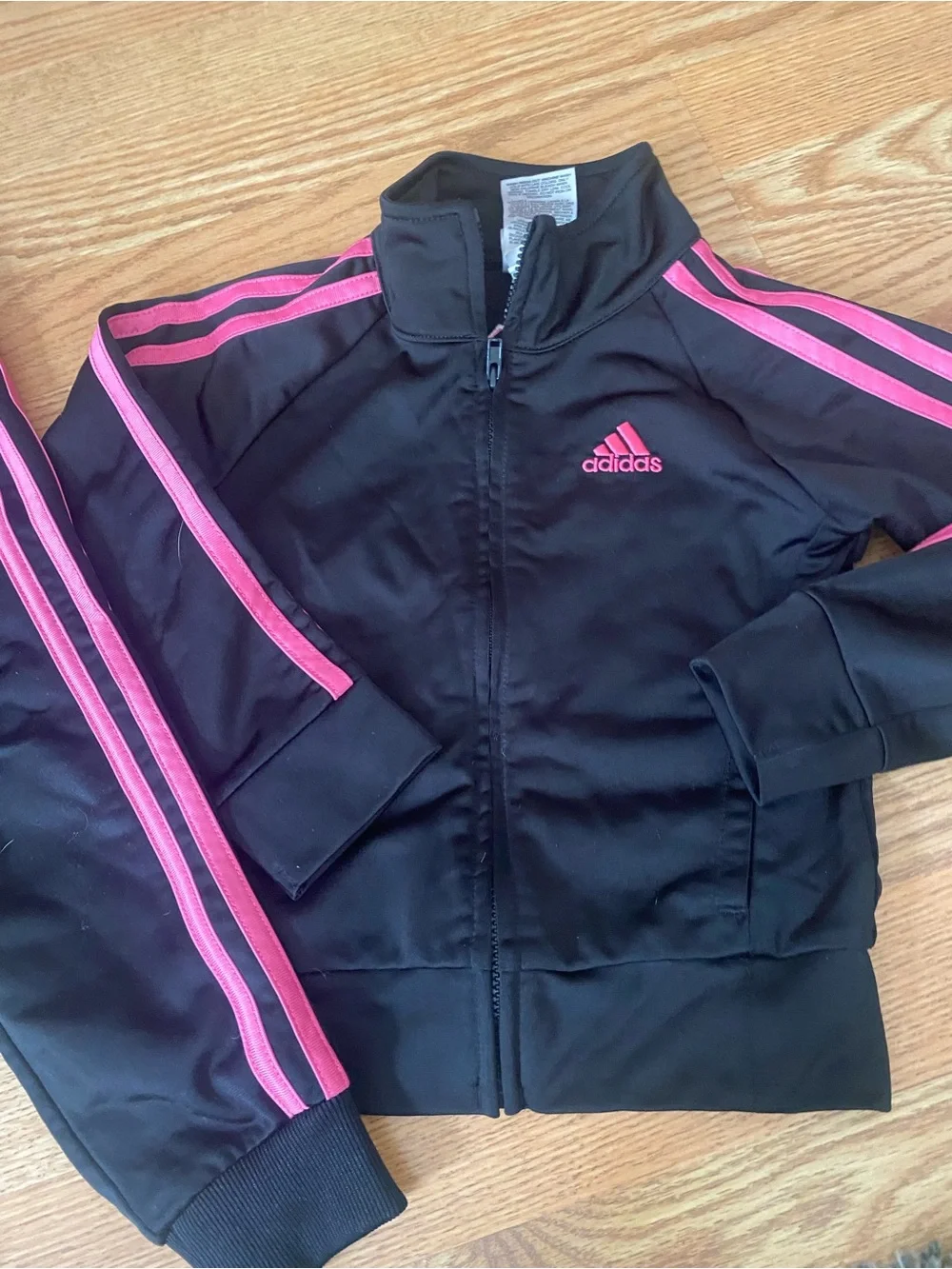 adidas Kids Black & Pink Athletic Track Set